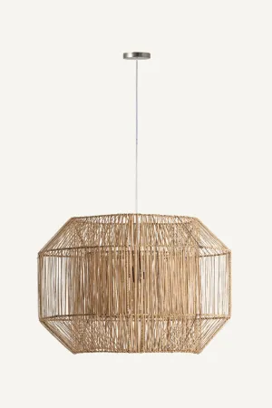Brown Rattan Geometrical Hanging Lamp | Vical Home
