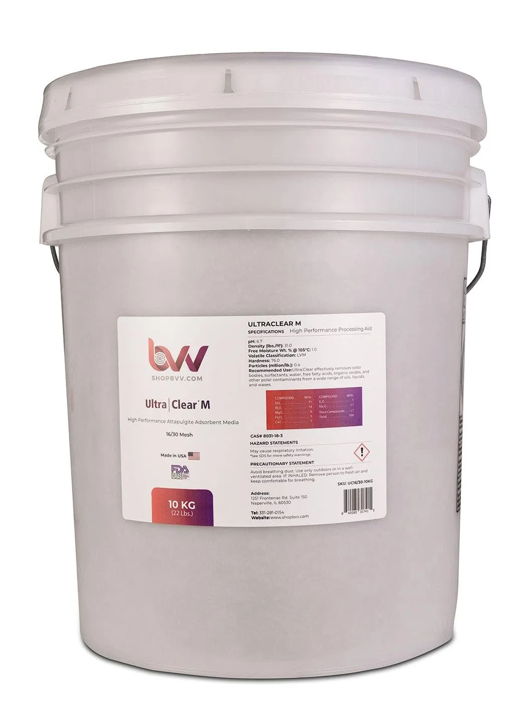 BVV Ultra Clear M - Granular High Performance Bentonite-4 x 50# Bags