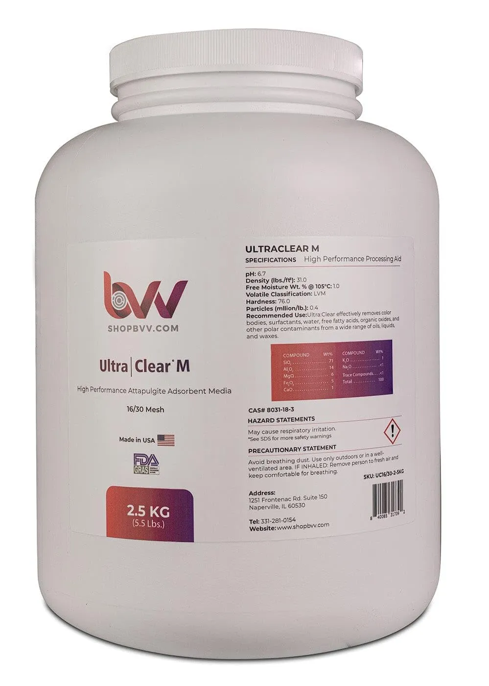 BVV Ultra Clear M - Granular High Performance Bentonite-4 x 50# Bags