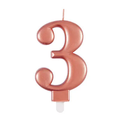 Candle - Numbers 0 - 9 - Rose Gold