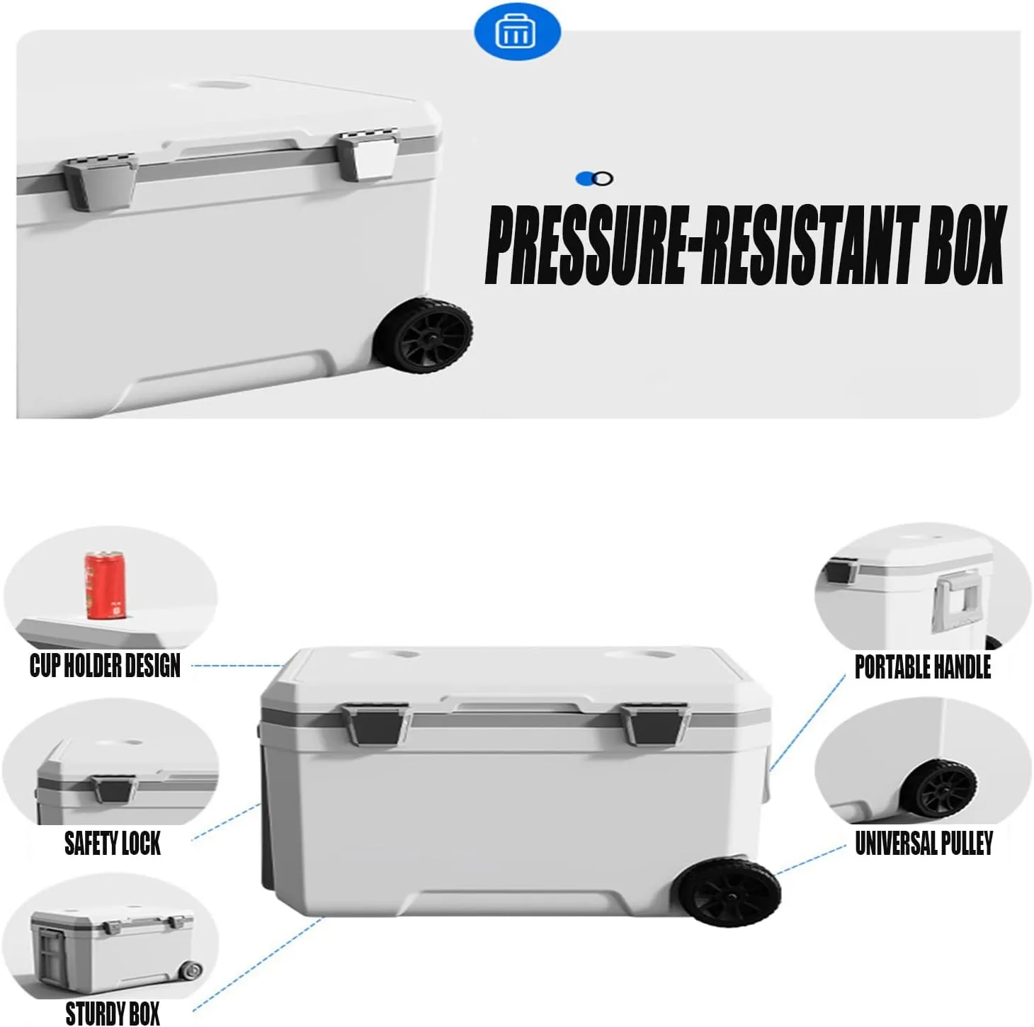 Car Camping Coolers for Audi e-tron/Q4 e-tron/Q8 e-tron/Cabriolet/Coupé, Waterproof Portable Cooler, Leak Proof Picnic Insulated Bag, Ultra-Light Premium Ice Chest Box,A-Green-70L