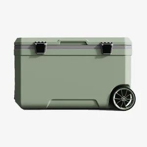 Car Camping Coolers for Audi e-tron/Q4 e-tron/Q8 e-tron/Cabriolet/Coupé, Waterproof Portable Cooler, Leak Proof Picnic Insulated Bag, Ultra-Light Premium Ice Chest Box,A-Green-70L