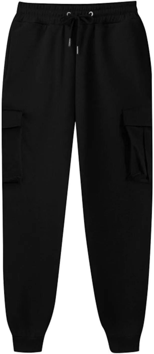 Cargo Sweatpants for Women Drawstring Casual Sweatpants Women 2024 Fall Hiking Pants with Pockets Solid Cargo Joggers