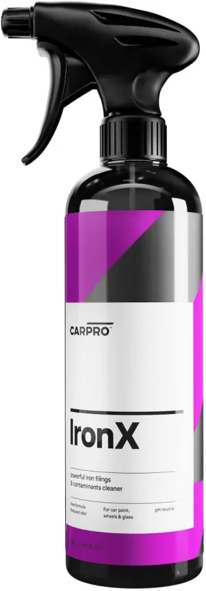 CARPRO IronX Iron Remover: Stops Rust Spots and Pre-Mature Failure of The Clear Coat, Iron Contaminant Removal - 500mL with Sprayer (17oz)