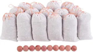 Cedar Chips for Clothes Storage, Red Cedar Bags for Closets and Drawers Total 15 Cedar Bags and 10 Cedar Balls