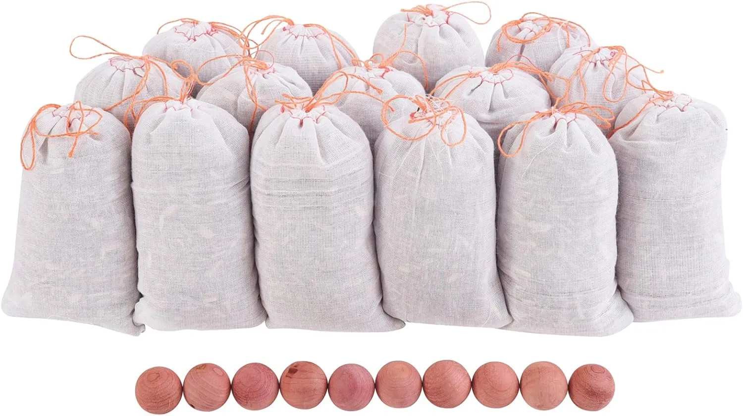 Cedar Chips for Clothes Storage, Red Cedar Bags for Closets and Drawers Total 15 Cedar Bags and 10 Cedar Balls
