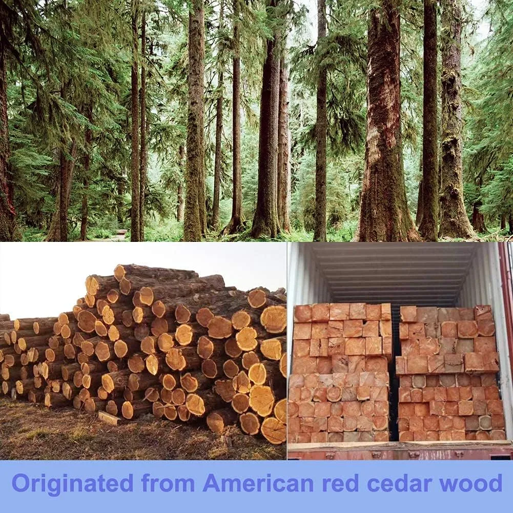 Cedar Chips for Clothes Storage, Red Cedar Bags for Closets and Drawers Total 15 Cedar Bags and 10 Cedar Balls