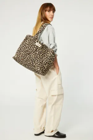 Celestins the 24-hour bag - Recycled cotton Leopard Beige sand