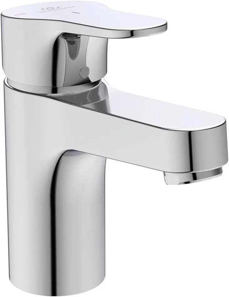 Cerabase Single Lever Basin Mixer tap with Click Waste and bluestart Technology, BD054AA, Chrome