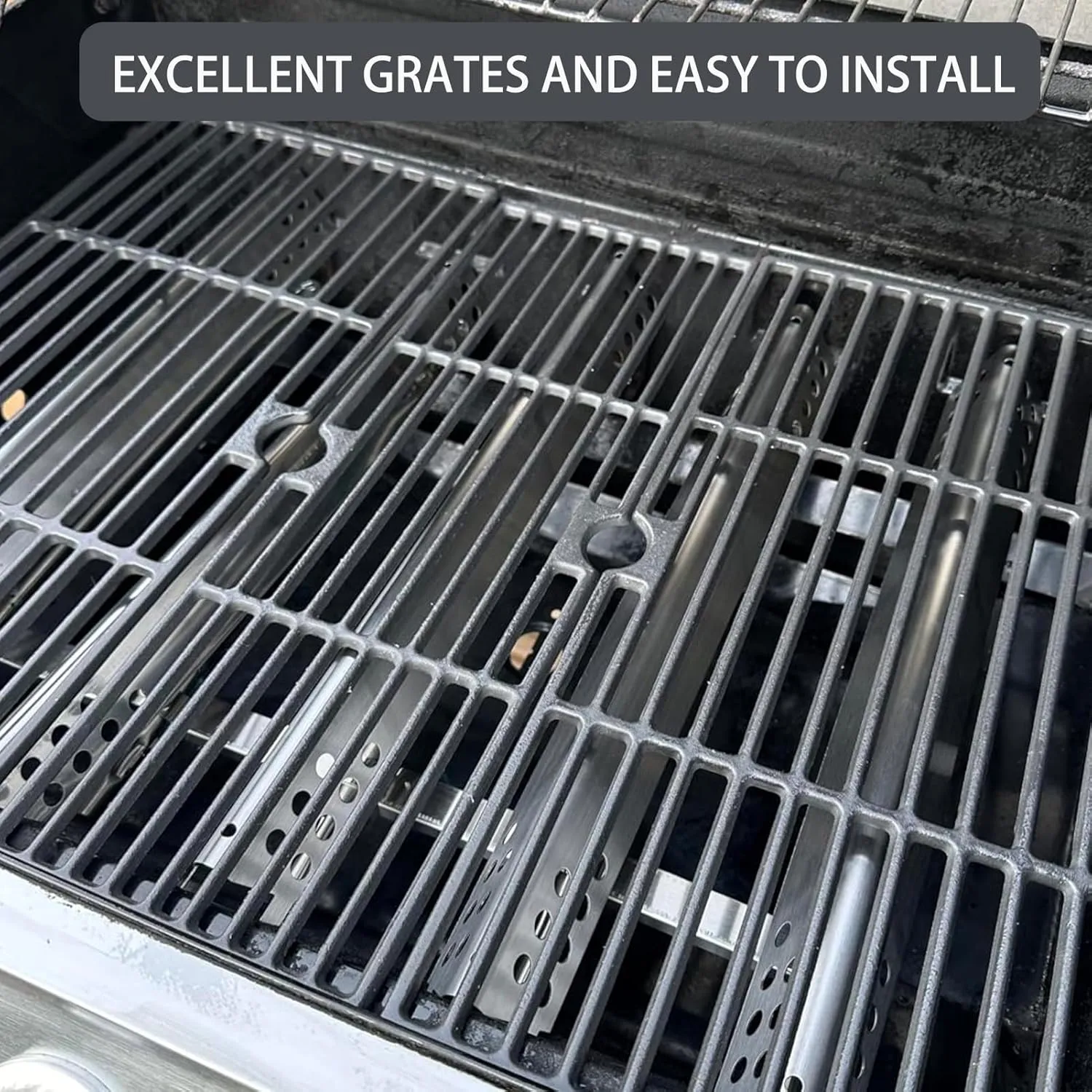 Charbrofire 463347518 463347519 Grill Replacement Parts for Charbroil Grill Grates Heat Plates 5 Burner 4633730139 463373319 463335517 463342119 G470-5200-W1 G470-0004-W1A G321-4C00-W1