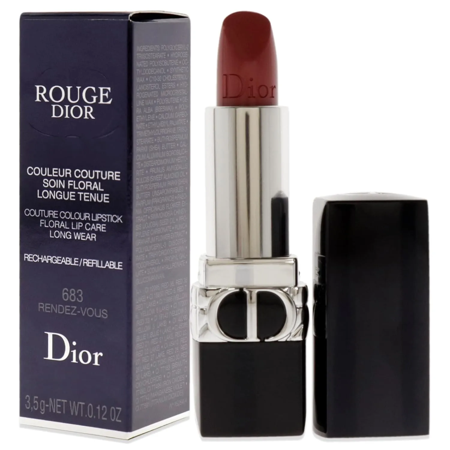 Christian Dior Rouge Dior Couture Lipstick Satin - 683 Rendez-Vous Lipstick (Refillable) Women 0.12 oz