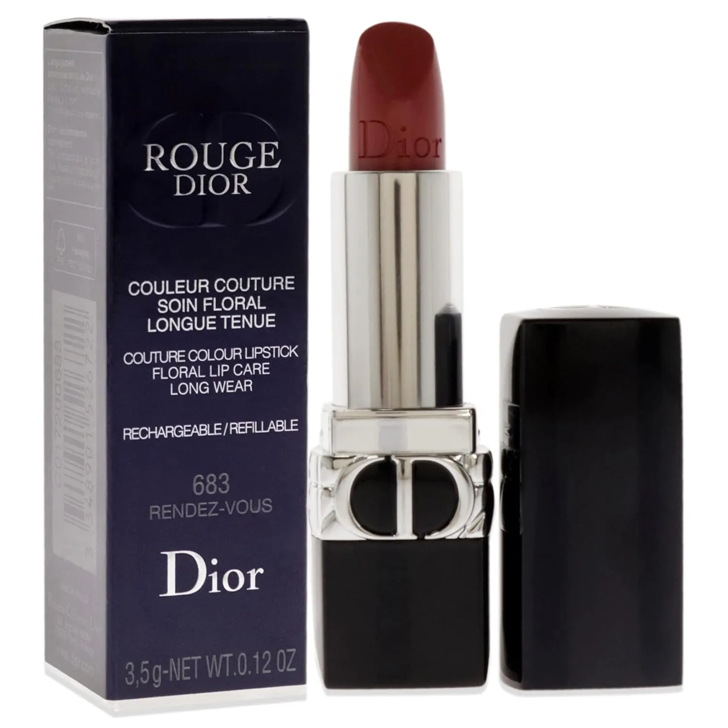 Christian Dior Rouge Dior Couture Lipstick Satin - 683 Rendez-Vous Lipstick (Refillable) Women 0.12 oz