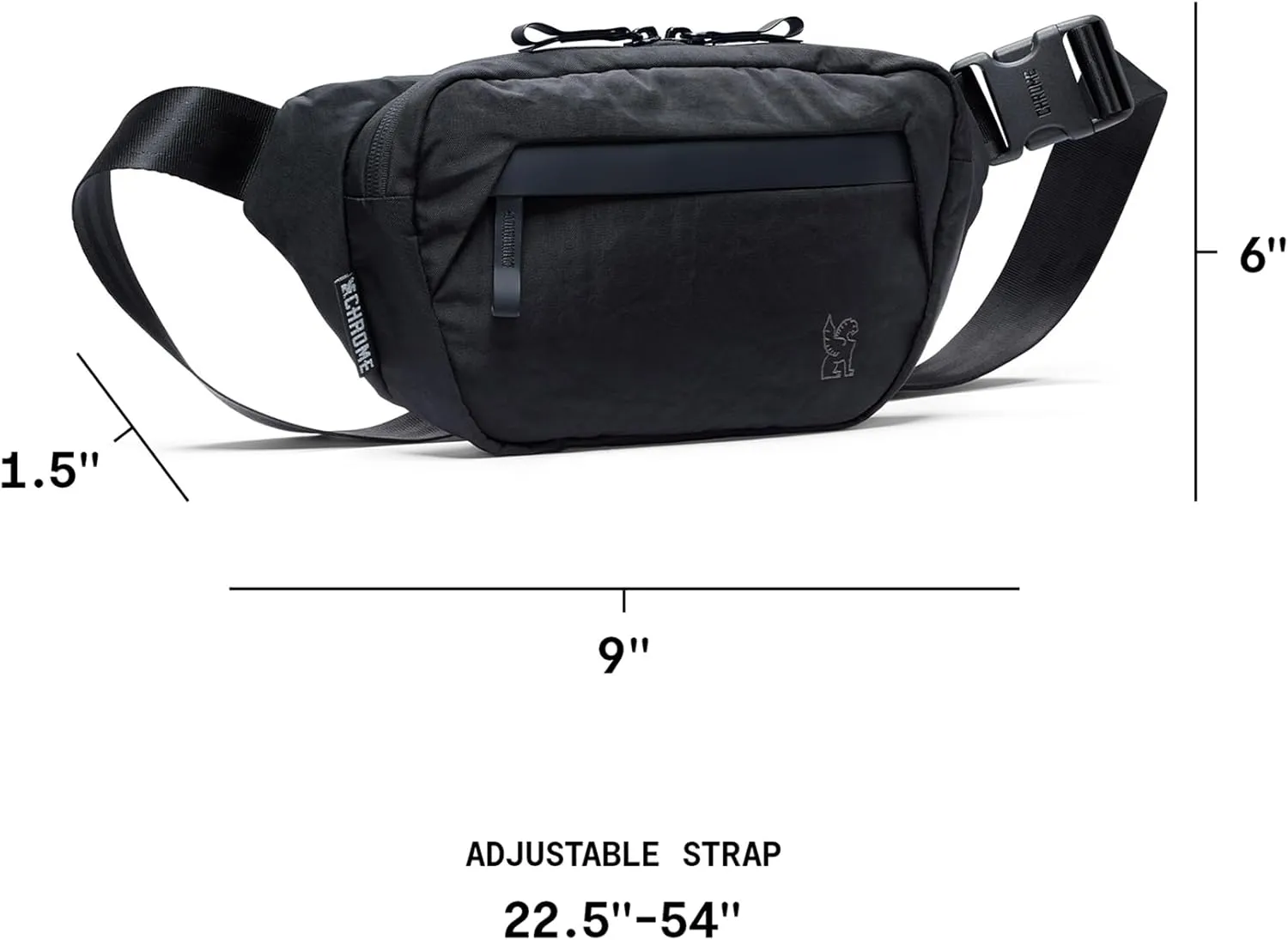 Chrome Industries Sabin Sling Bag for Men and Women – Large Main Compartment, Lightweight Recycled Materials – 3L, Black