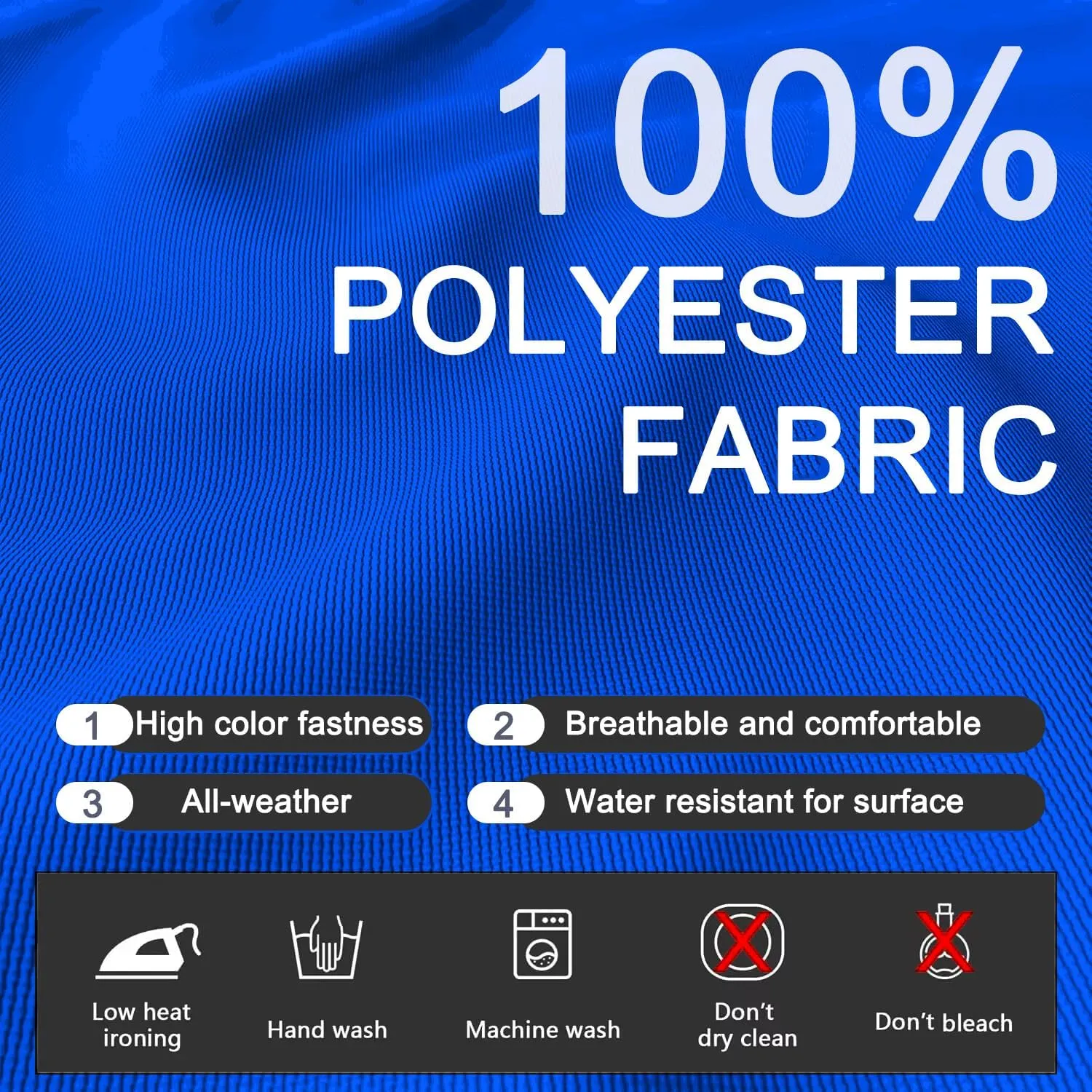 ClawsCover 13 Pack Outdoor Seat and Back Cushions Replacement Covers Fit for 6 Pieces 8-Seater Wicker Rattan Patio Furniture Conversation Set Sectional Couch Chairs,Royal Blue-Include Cover Only