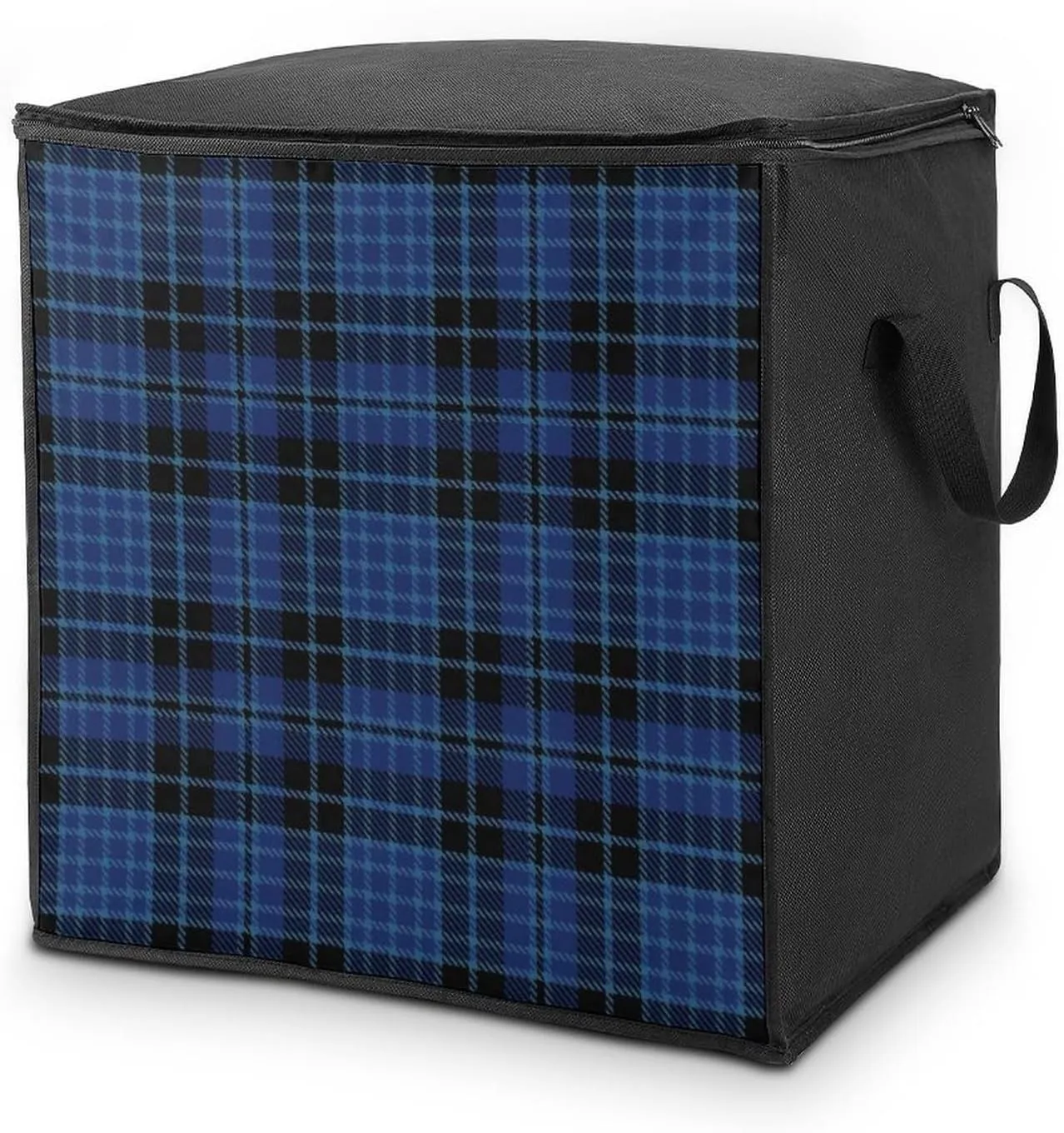 Clergy Blue Black White Large Capacity Portable Cotton Quilt Storage Bag Unisex