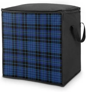 Clergy Blue Black White Large Capacity Portable Cotton Quilt Storage Bag Unisex