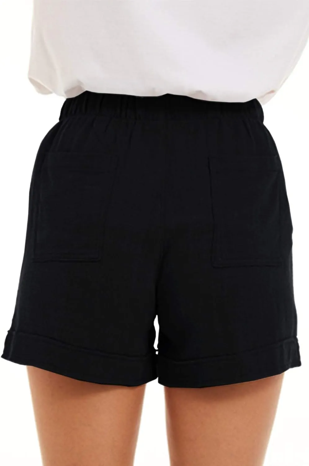 CNFUFEN Summer Lounge Shorts for Women Fashion Linen Wide Leg Flowy Comfy Pants
