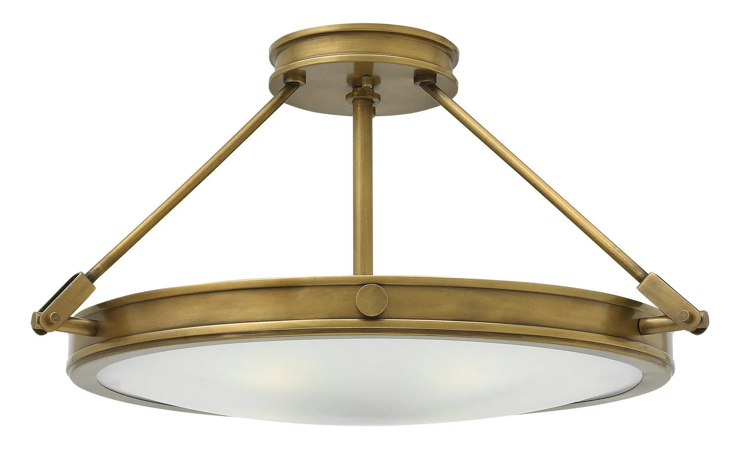 Collier LED Semi-Flush Mount in Heritage Brass