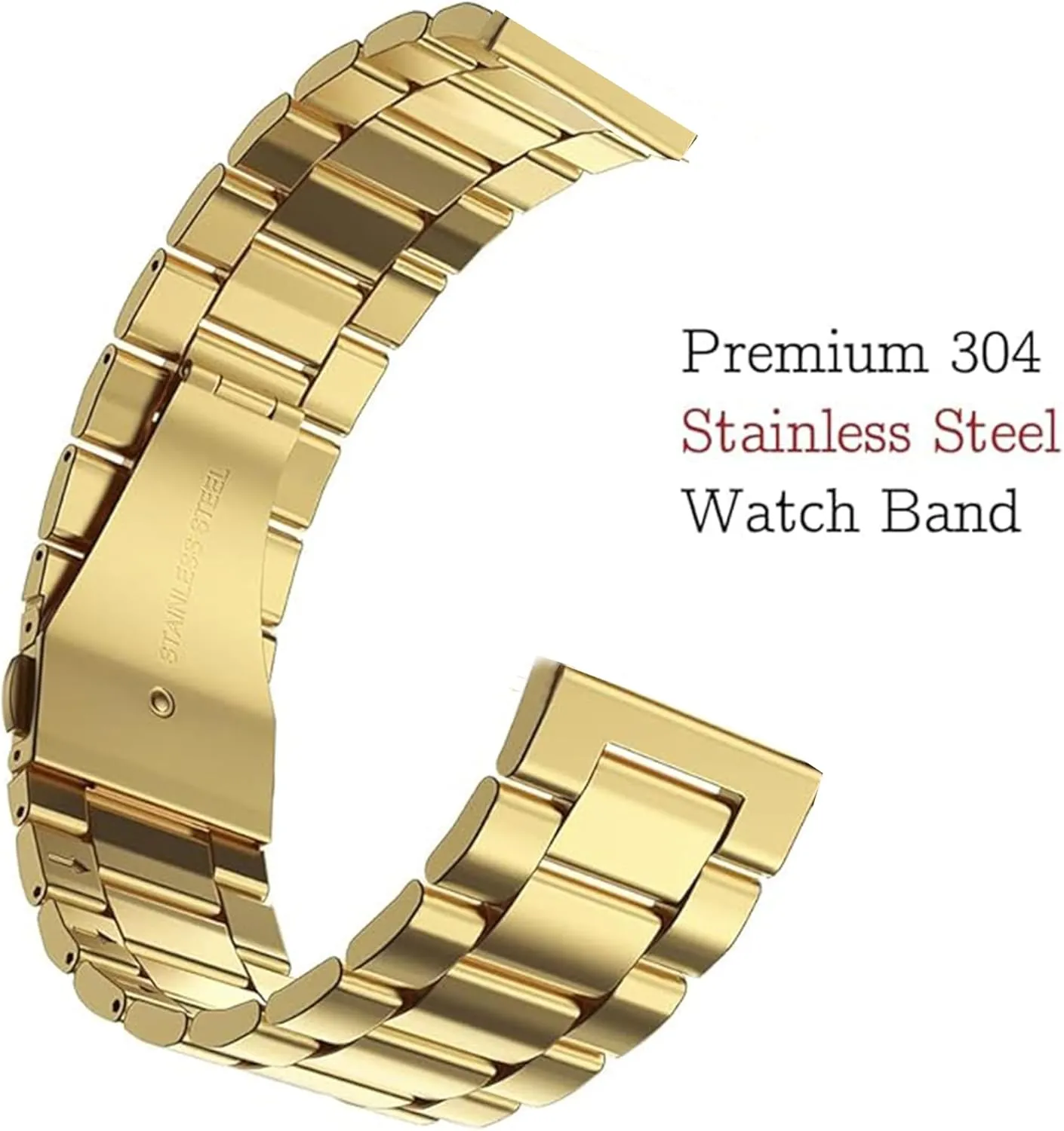 Compatible with SOUYIE Smart Watch Bands, Lamshaw 20mm, 22mm Quick Release Stainless Steel Metal Durable Replacement Strap Bracelet Compatible with SOUYIE T19, T56, T90, T98, P113, P109, P99, S47, SW7, SW-7, Q15 Pro, T49, T45S, HT, L1, HD11 Smart Watch