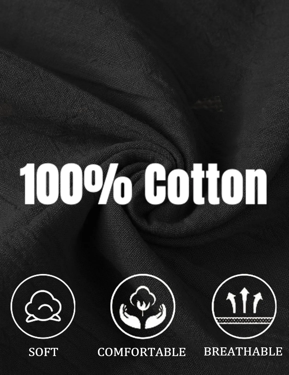 COOFANDY Men's Cotton Linen Pants Casual Harem Pants Elastic Waist Beach Boho Yoga Trousers