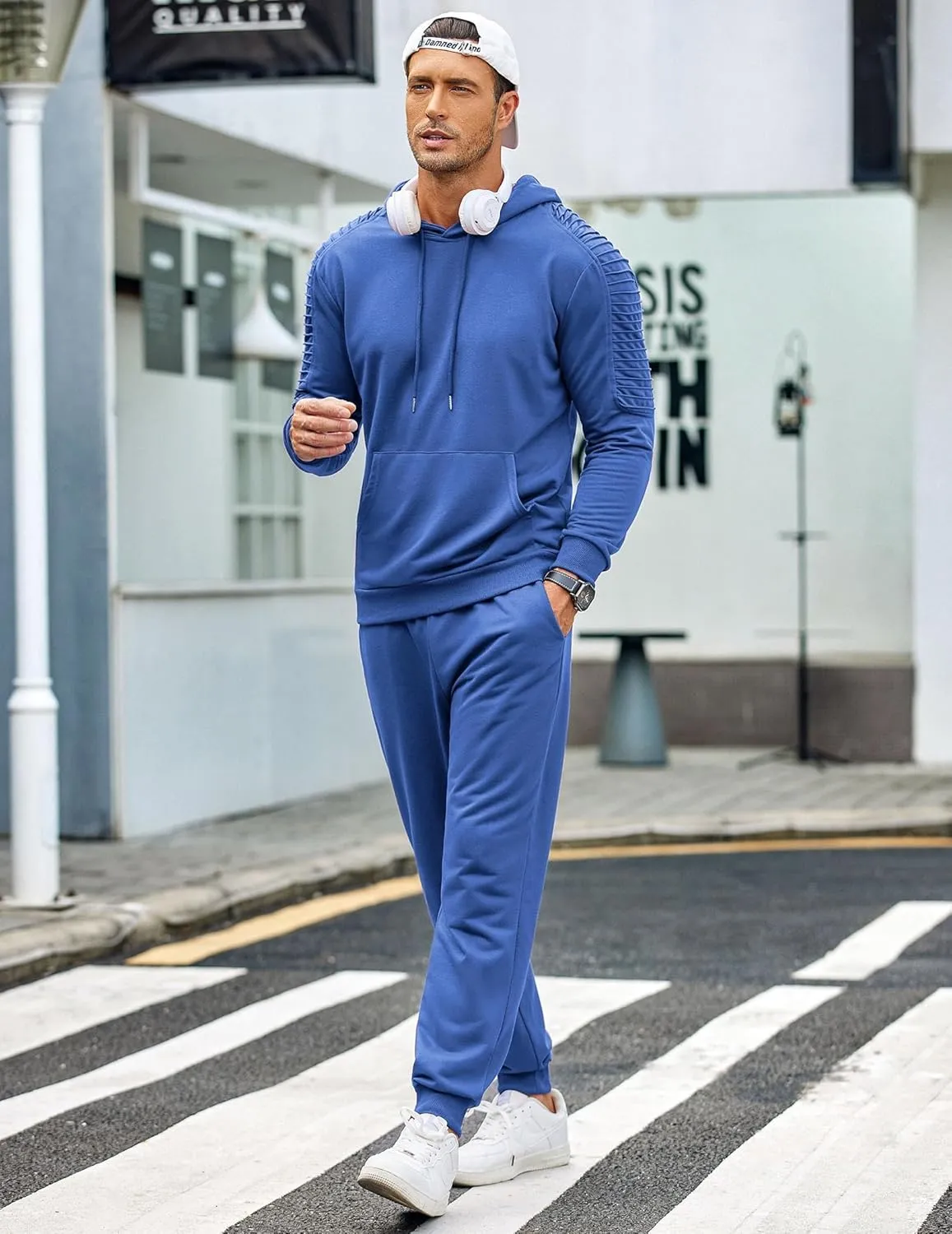 COOFANDY Men's Tracksuit 2 Piece Hoodie Sweatsuit Sets Casual Jogging Athletic Suits