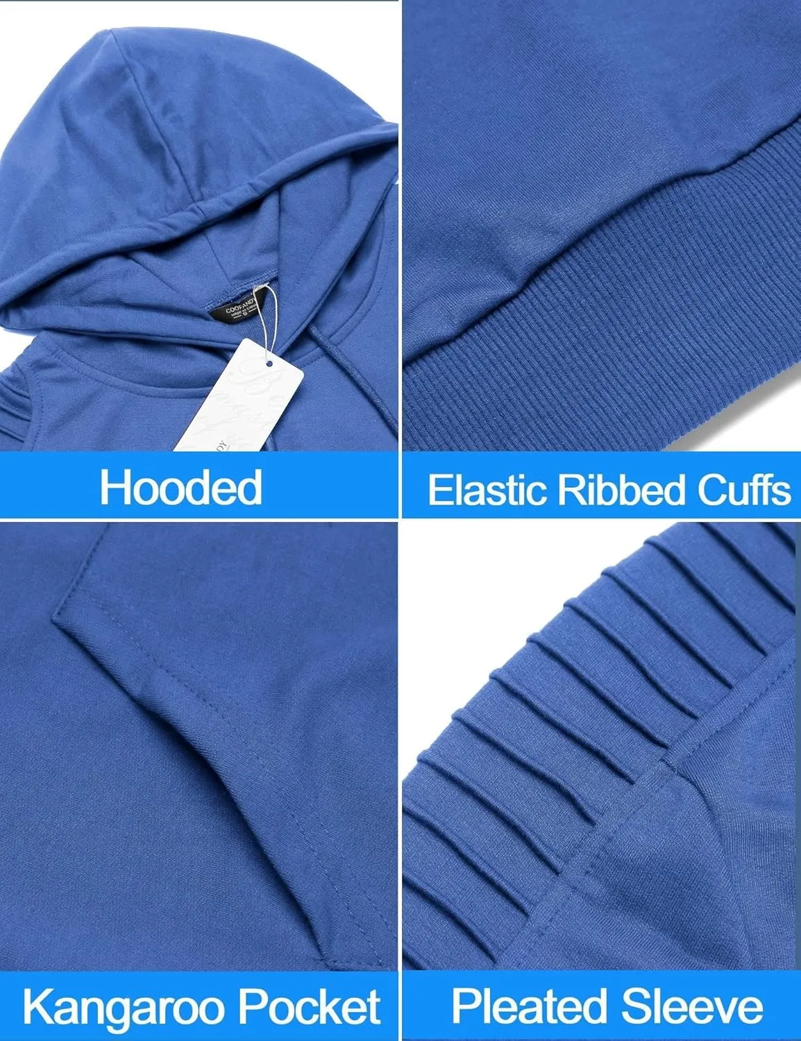 COOFANDY Men's Tracksuit 2 Piece Hoodie Sweatsuit Sets Casual Jogging Athletic Suits