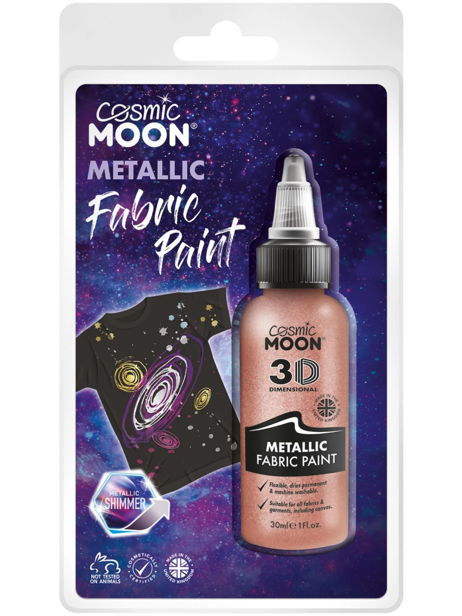 Cosmic Moon Metallic Fabric Paint, Rose Gold  Wholesale