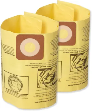 CRAFTSMAN CMXZVBE39970 Genuine Fine Dust Wet Dry Vac Dust Collection Bags for Most 6 to 10 Gallon CRAFTSMAN Shop Vacuums, Collects Dry Fine Debris, Reduces Cleanup Time, 2-Pack