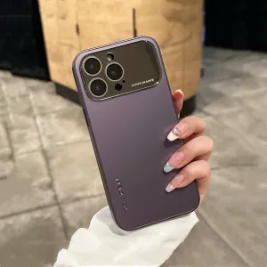 creamtopmall Cute Simple Minimalist Slick Metallic Design Protective Shockproof Phone Case with Rope Hand Strap for iPhone 11 12 13 14 15 Pro Max