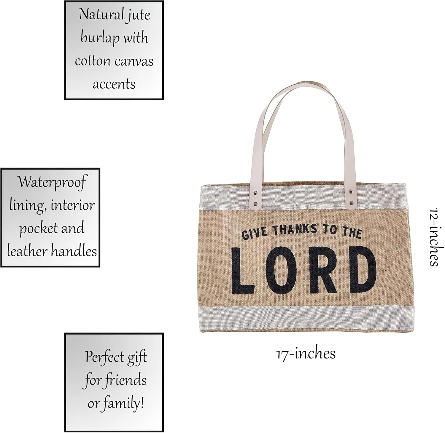 Creative Brands Faithworks - Inspirational Jute Market Tote Bag