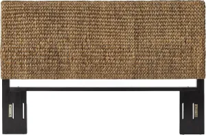 Crosley Furniture Edgewater Boho Natural Fiber Handwoven Rattan Headboard for King Size Bed, Seagrass, King