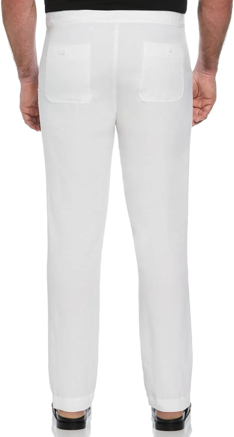 Cubavera Men's Linen-Blend Drawstring Pants with Pockets, Stretch Fabric, Lightweight & Breathable, 30" & 32" Inseams