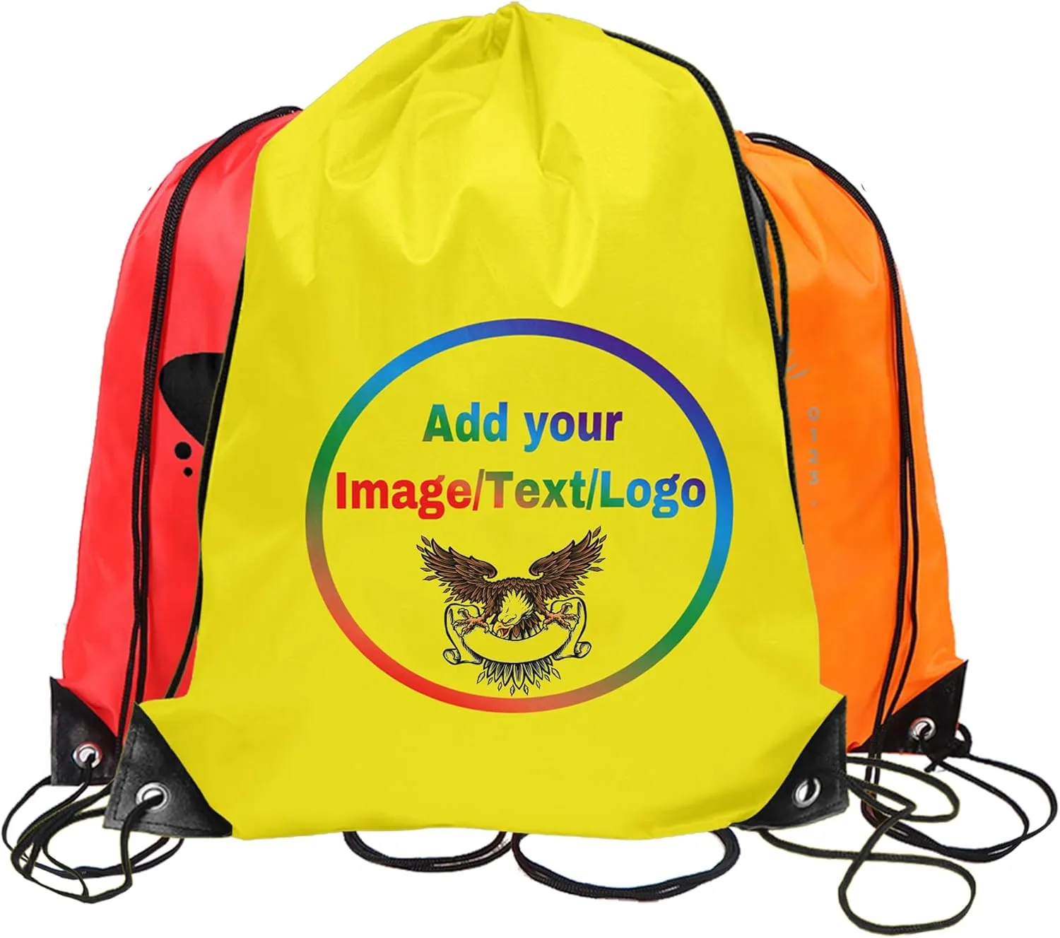 Custom Drawstring Bags With Logo Personalized Drawstring Backpack Bulk for Business Promotions, Anniversary Celebrations, Charity Events & Retail