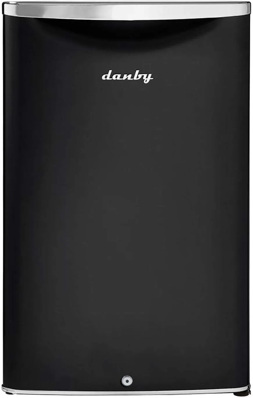 Danby DAR044A6MDB 4.4 Cu.Ft. Mini Fridge, Compact Refrigerator For Bedroom, Living Room, Bar, Dorm, Kitchen, Office, E-Star In Black With Lock