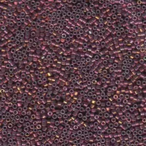 DB 1013, Teaberry Luster - Miyuki Delica Beads - Size 11 - 5 grams - Japanese Cylinder Seed Beads - Retail & Wholesale - Metallic Mix
