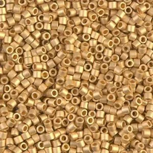 DB 331, Matte Metallic 24K Bright Gold - Miyuki Delica Beads, Size 11, 5 grams - Miyuki Delica & Seed Bead - 24 Karat Matte Bright Gold
