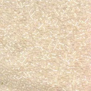 DB 52, Off White AB-White Lined - Miyuki Delica Beads - Size 11 - 5 grams - Japanese Cylinder Seed Beads - Retail & Wholesale