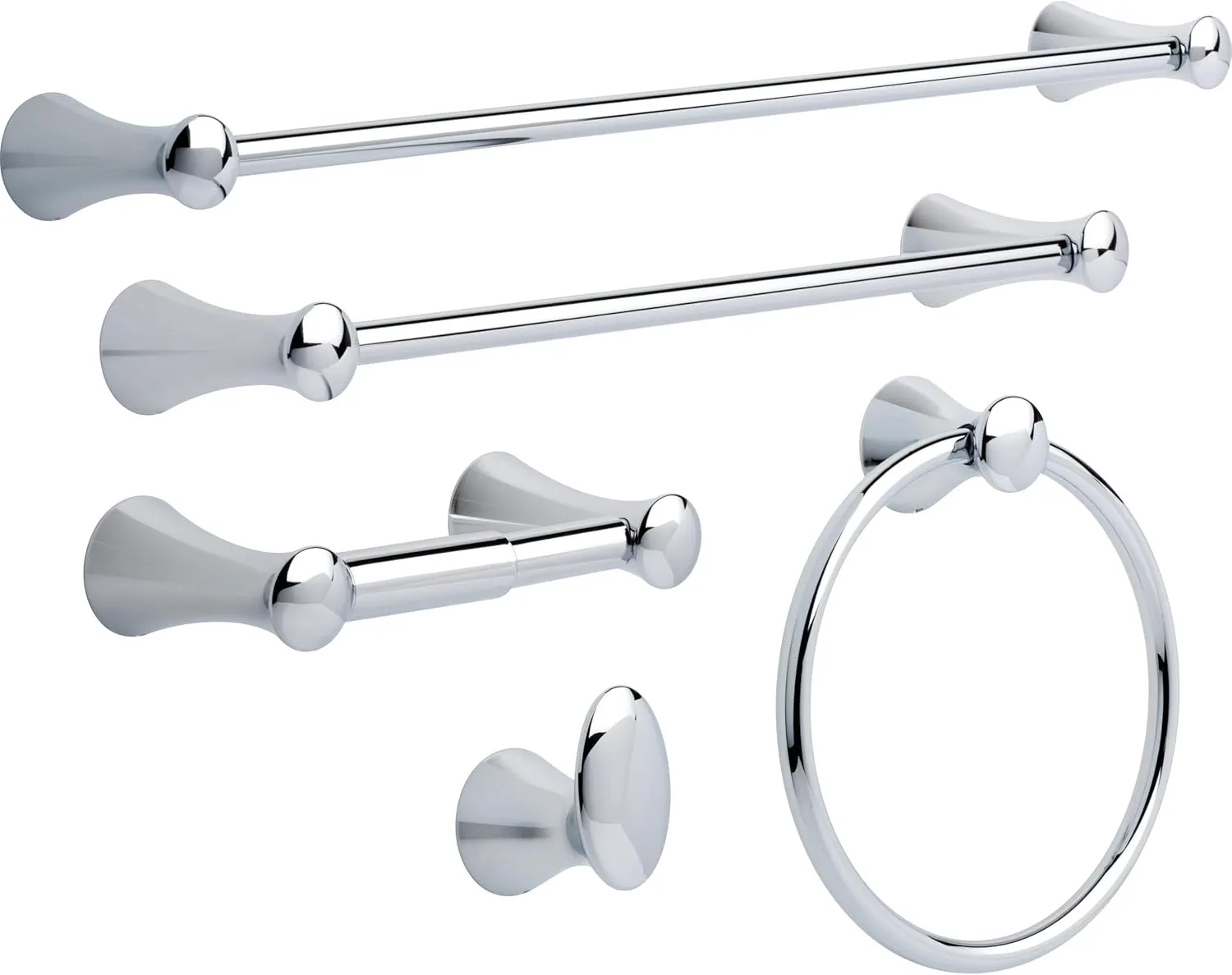 DELTA 73846 Lahara Towel Ring, Polished Chrome