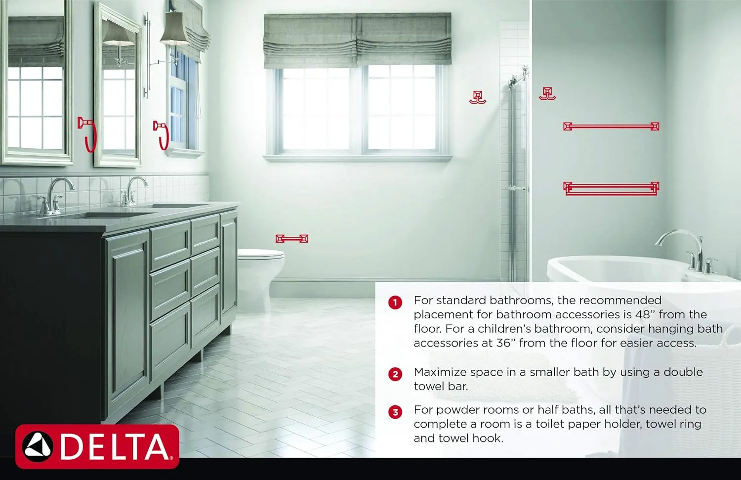 Delta Faucet 759240 Trinsic 24 Inch Towel Bar, Chrome