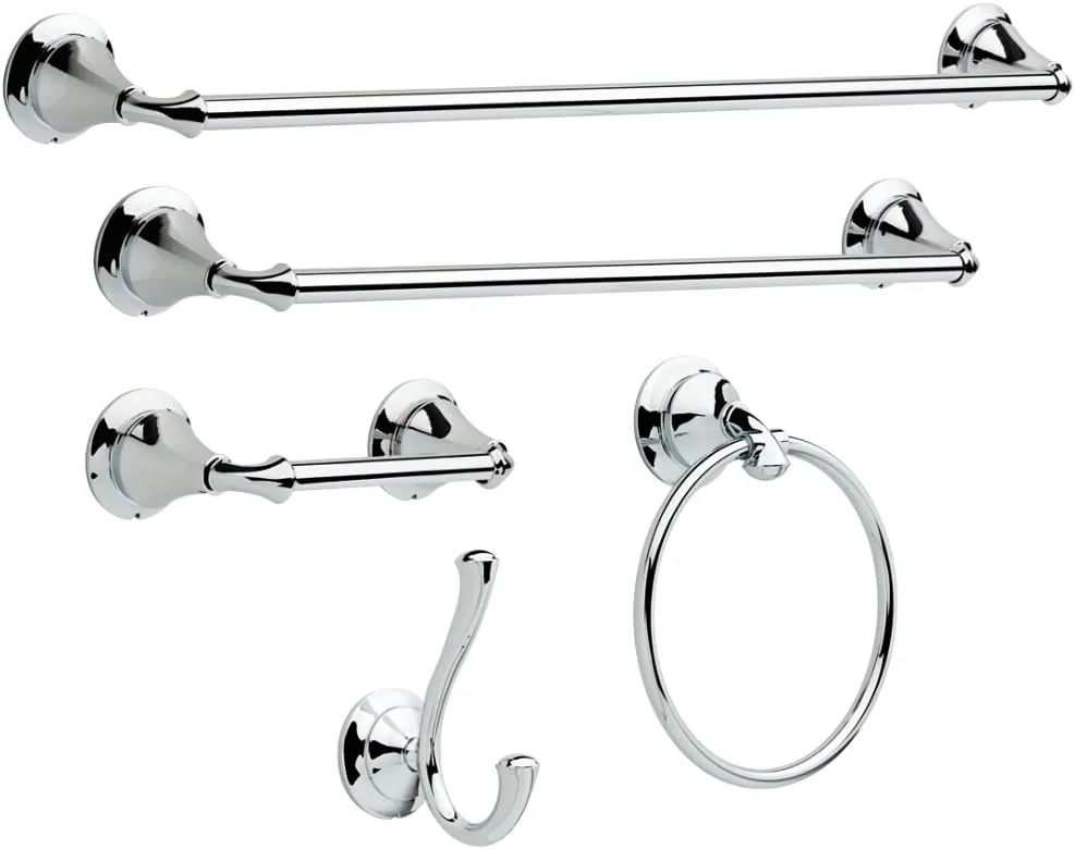 Delta Faucet 79435 Linden Towel, Robe Hook, Polished Chrome