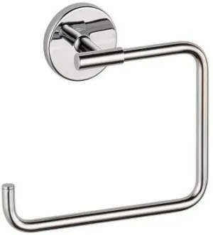 Delta Trinsic (1-Pack) Hand Towel Holder Polished Chrome Towel Racks for Bathroom Wall Square Towel Ring Holder for Bath Towel Hanger for Kitchen, Bathroom Accessories 759460