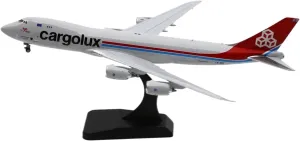 Diecast Plane Model 1:400 for B747-8F Alloy Die-Casting Airplane Model LX-VCE with Stand Tabletop Displays