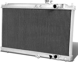 DNA Motoring RA-AI94-MT-2 2-Row Full Aluminum Radiator, 1 Pack,Metallic
