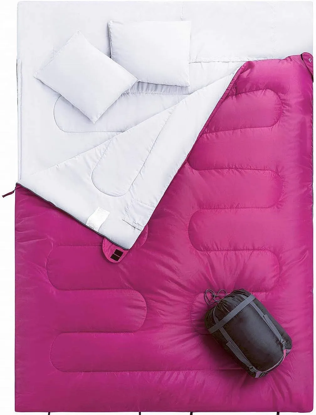 Double Sleeping Bag,Adult Backpack Sleeping Bag,Light and Waterproof,Suitable for Winter,Autumn,Spring Camping,Hiking and Outdoor,Red