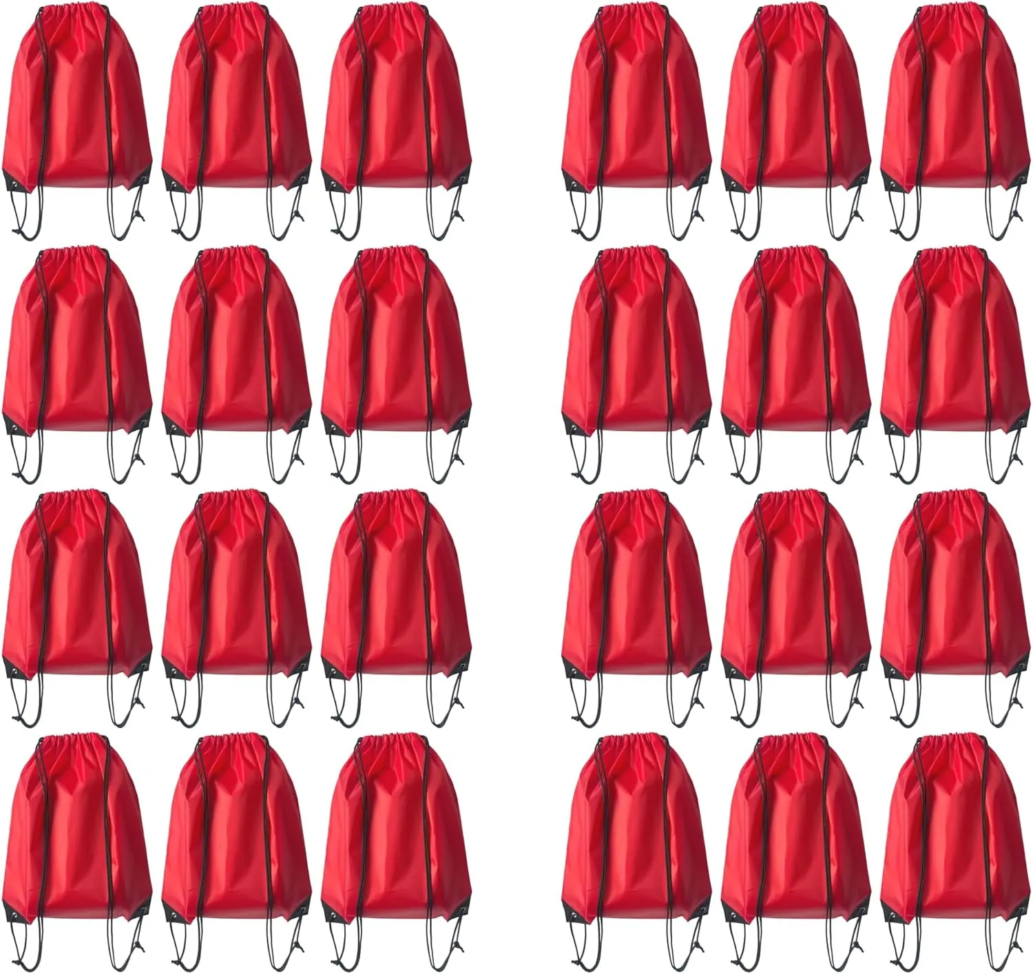 Drawstring Backpack Bulk 24Pcs Draw String Backpack Bags DIY Gym Sports Traveling Yoga Cinch Bag Sackpack Drawstring(red)