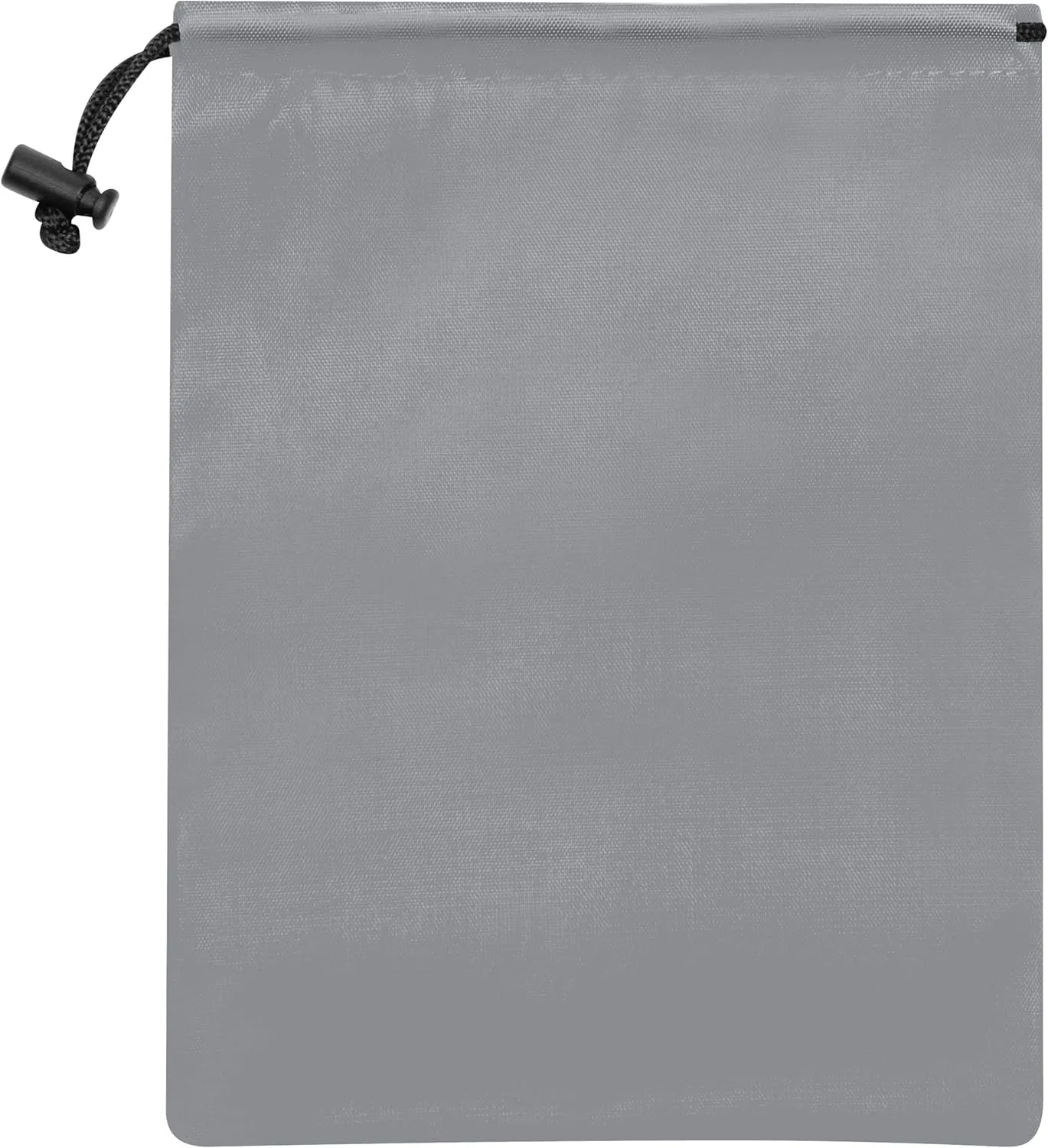 Drawstring Bag - Nylon Cinch and Ditty Stuff Pouch with Toggle (6 x 8-12 pack, Grey)