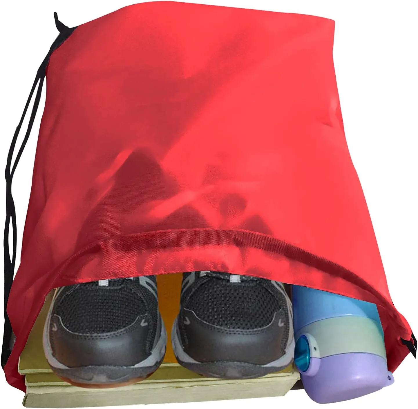 Drawstring Bags 28 Pcs String Backpack Bulk Cinch Bag Sackpack for Men Women Gym(Red)