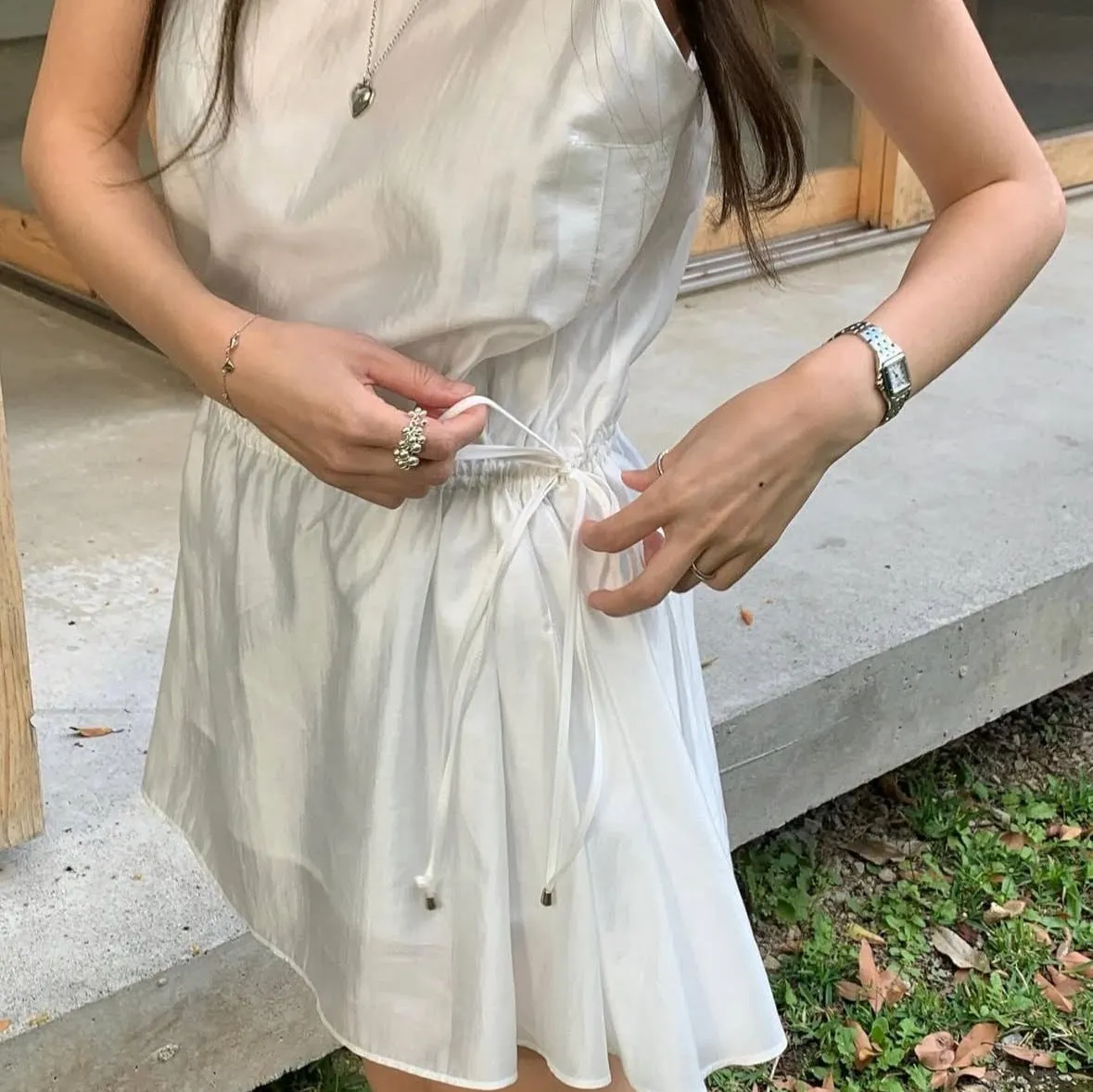 Drawstring skirt
