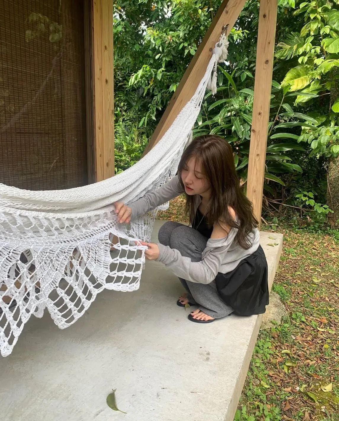 Drawstring skirt
