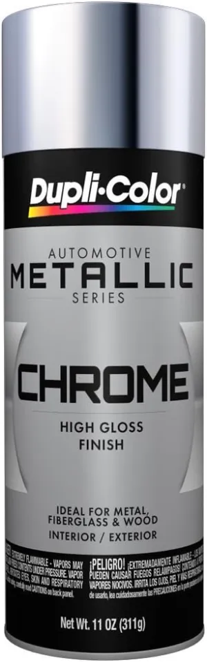 Dupli-Color ECS101007 Instant Enamel Metallic Automotive Paint – Chrome Spray Paint - 11 oz. Aerosol Can